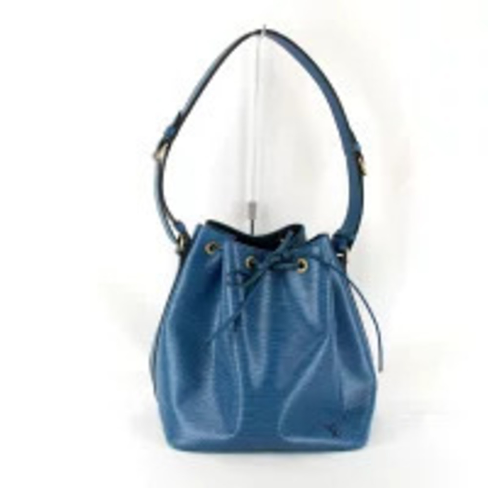 Louis Vuitton drawstring shoulder bag Epi leather blue